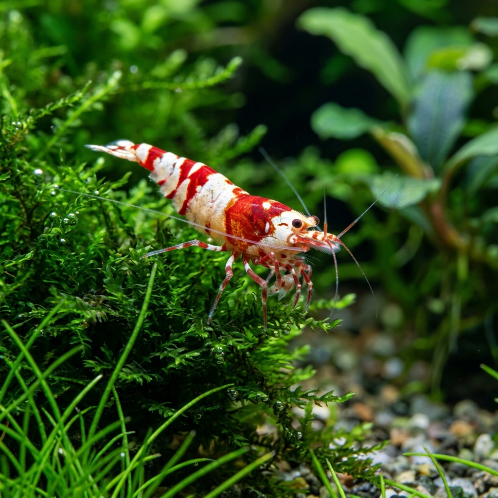 Premium Crystal Red Ornamental Shrimp for Aquascape